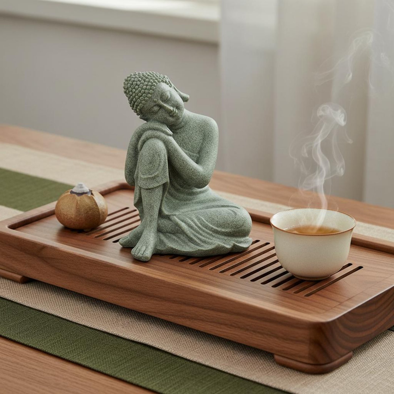 3 Pieces Stone Buddha Decor Te - Aquarium Decor recension och pris