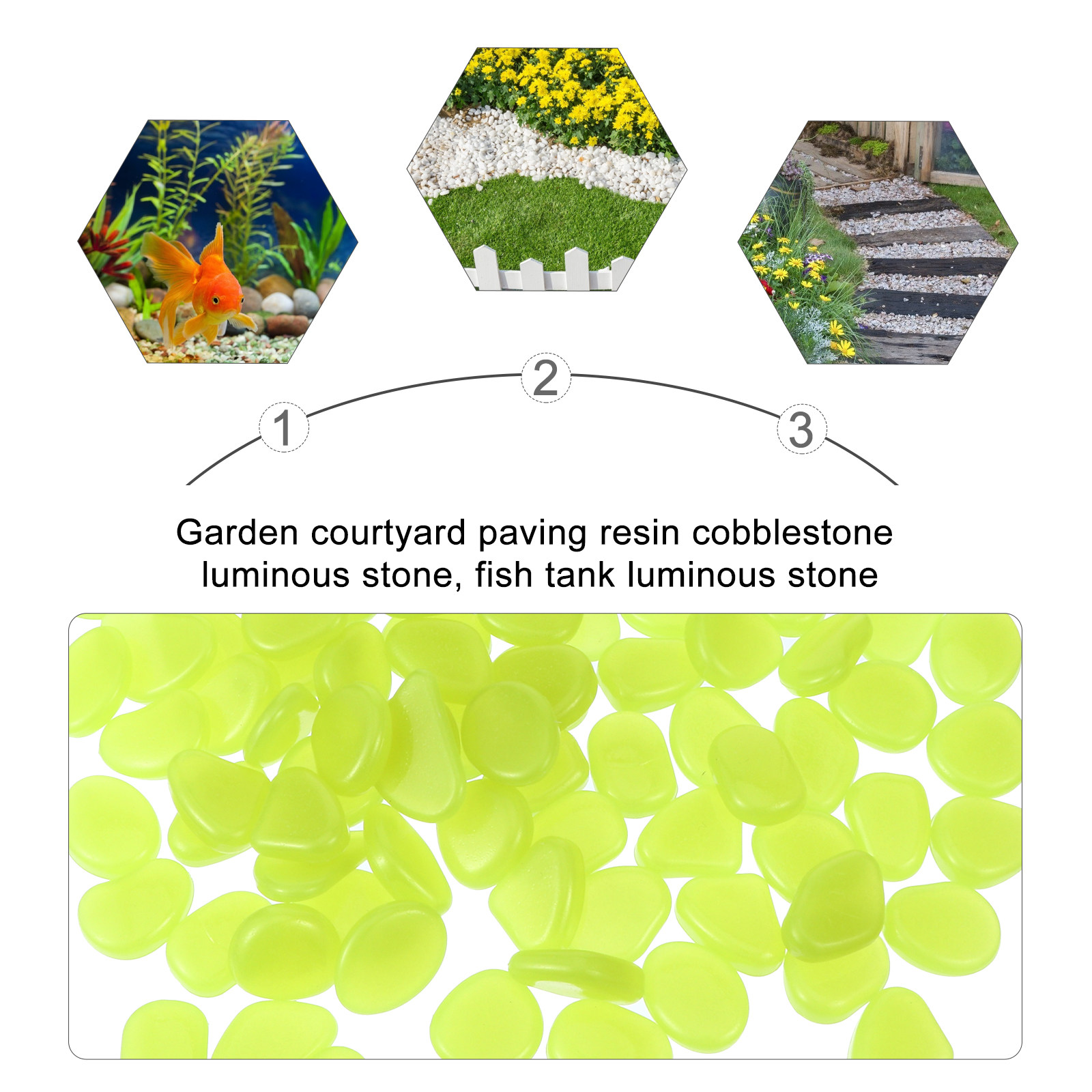 100Pcs Luminous Glow Stones Ro - Fish Tank Gravel recension och pris