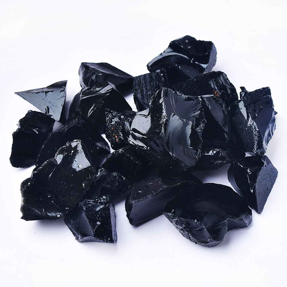 Natural Black Obsidian Raw Sto - Fish Tank Gravel recension och pris