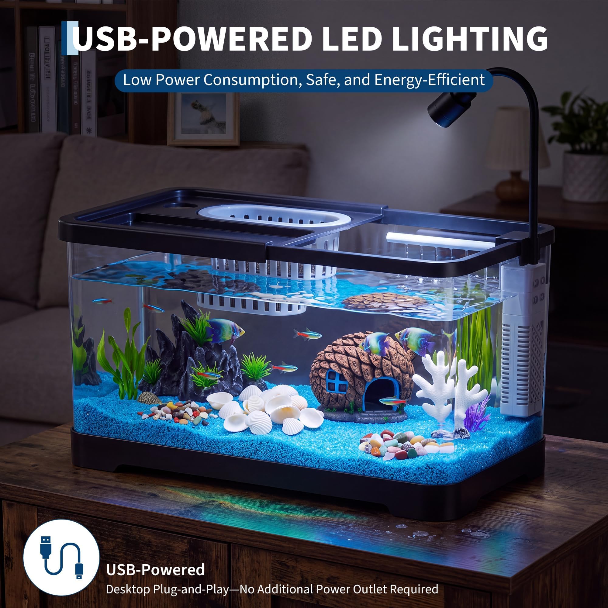 Fish Tank Starter Kit With Fil - Aquarium Fish Betta recension och pris