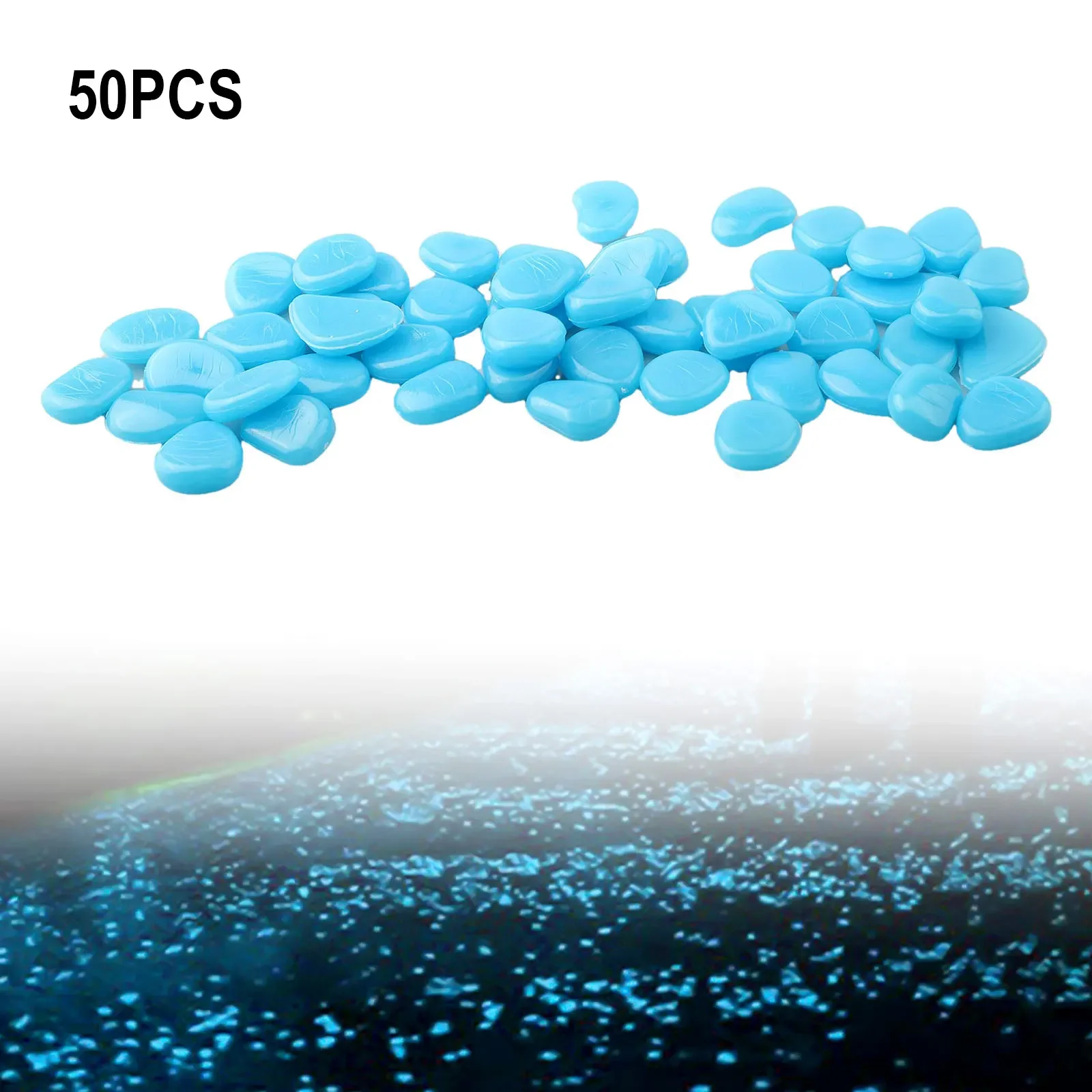 50PCS/Set Glow In The Dark Peb - Fish Aquarium Home recension och pris