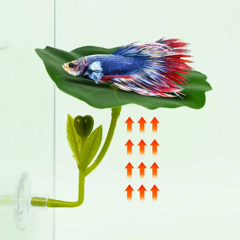 (Ce14)1/5PC Green Leaf Hammock - Aquarium Fish Betta recension och pris