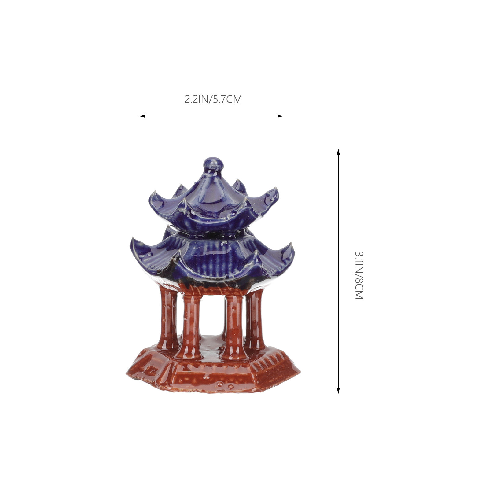3Pcs Ceramic Pavilion Miniatur - Aquarium Fish Tank recension och pris