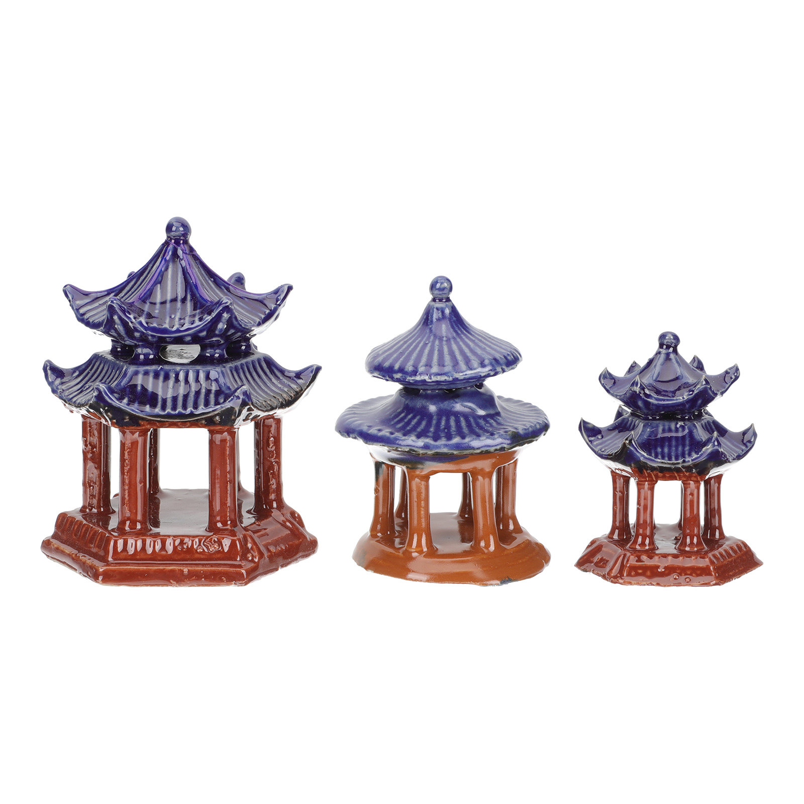 3Pcs Ceramic Pavilion Miniatur - Aquarium Fish Tank recension och pris